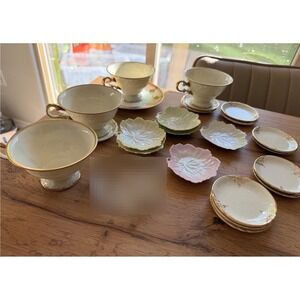 Vintage Rosenthal & Mitterteich Bavaria Porcelain Tea Set Mixed Lot Gold Gilt